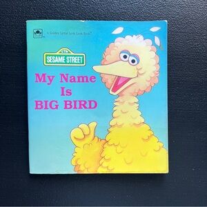Vintage Sesame Street My Name Is Big Bird Paperback Small Book Children’s Book